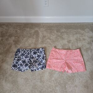 MICHAEL Michael Kors Blue and White Patterned Shorts